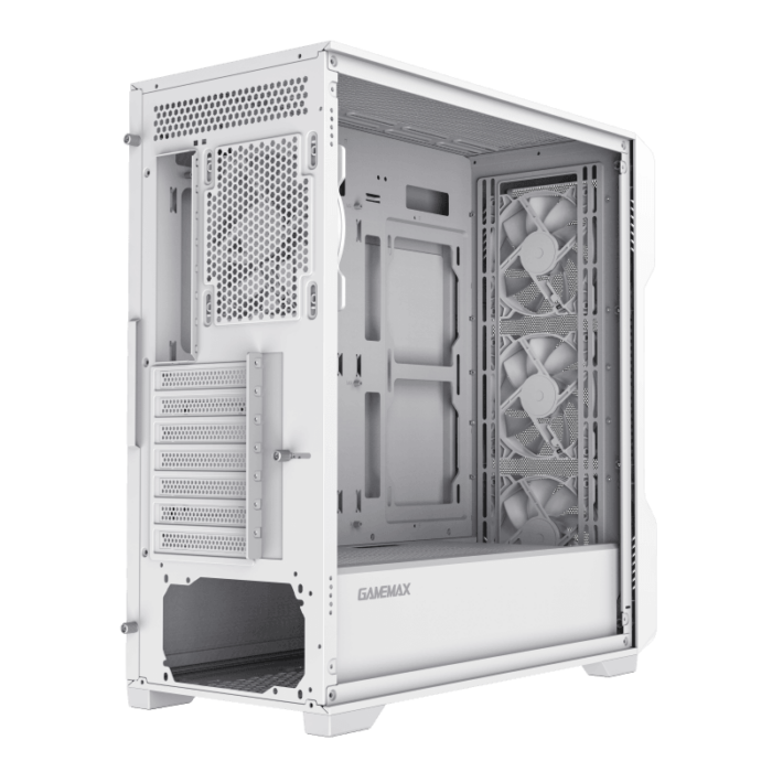 GameMax Siege E-ATX Mid-Tower Gaming Case White - Image 6