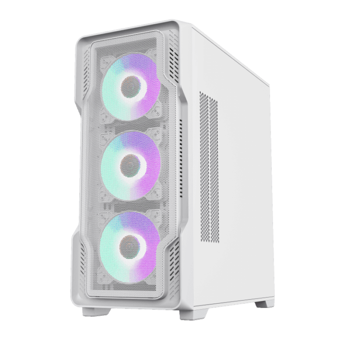 GameMax Siege E-ATX Mid-Tower Gaming Case White - Image 2